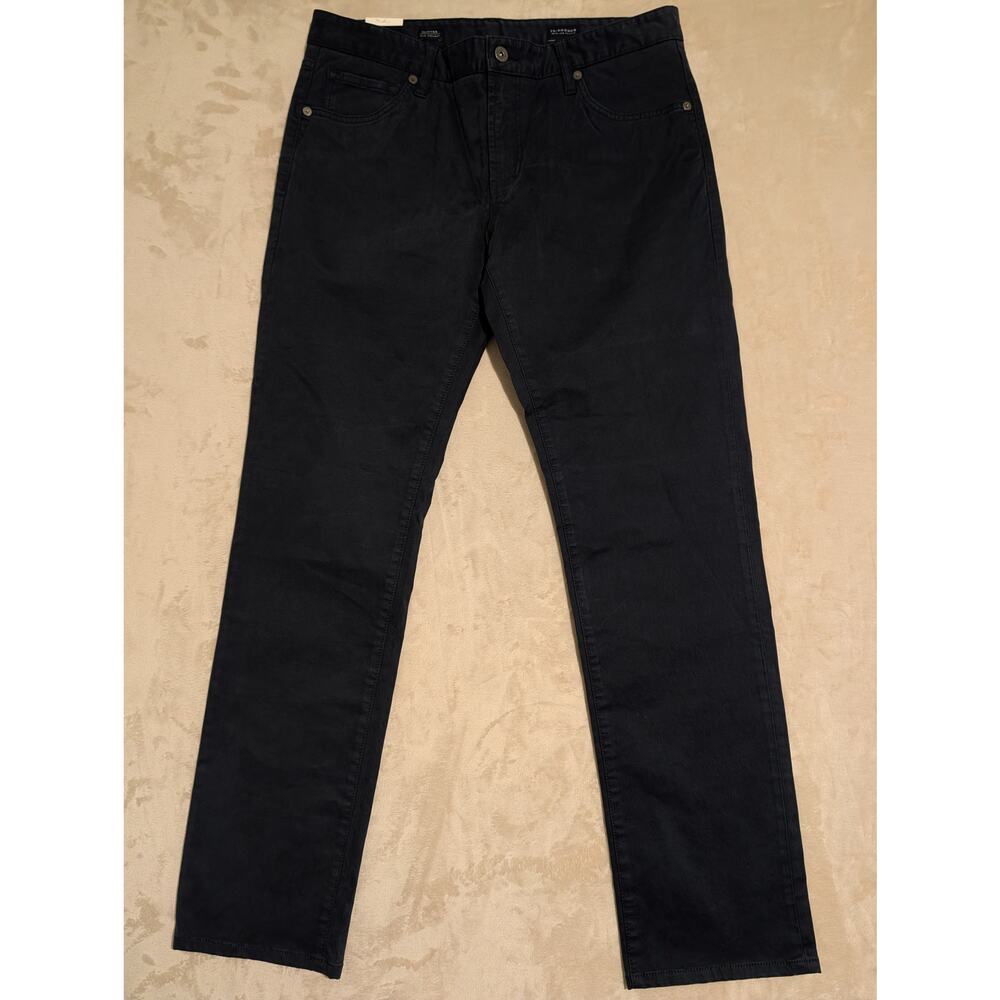 7 Diamonds Clifton Pants Mens 33x32 Black Slim Straight Stretch 5-Pocket NWT